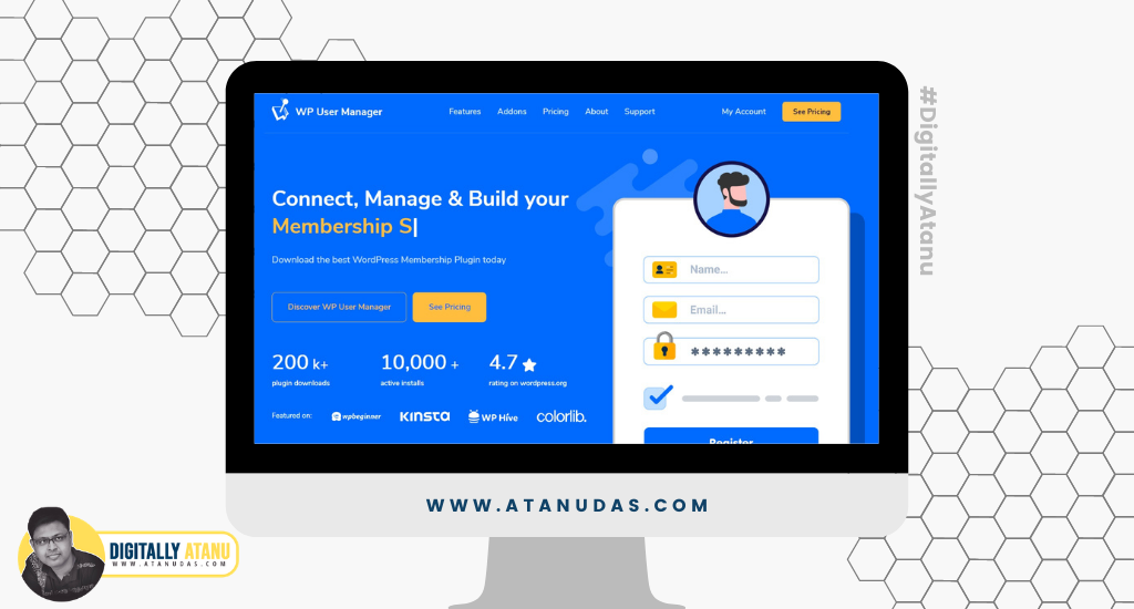 #DigitallyAtanu - Top 5 WordPress Plugins For User Registration - WP User Manager