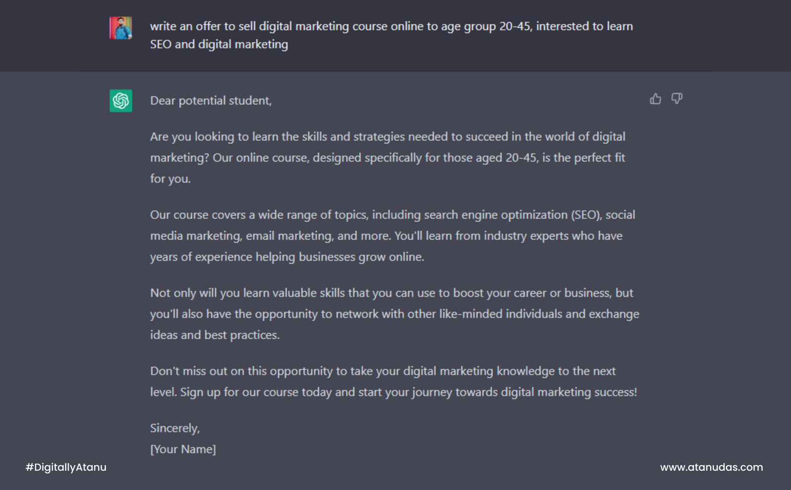 Use ChatGPT To Grow Your Business 4 - Digitally Atanu